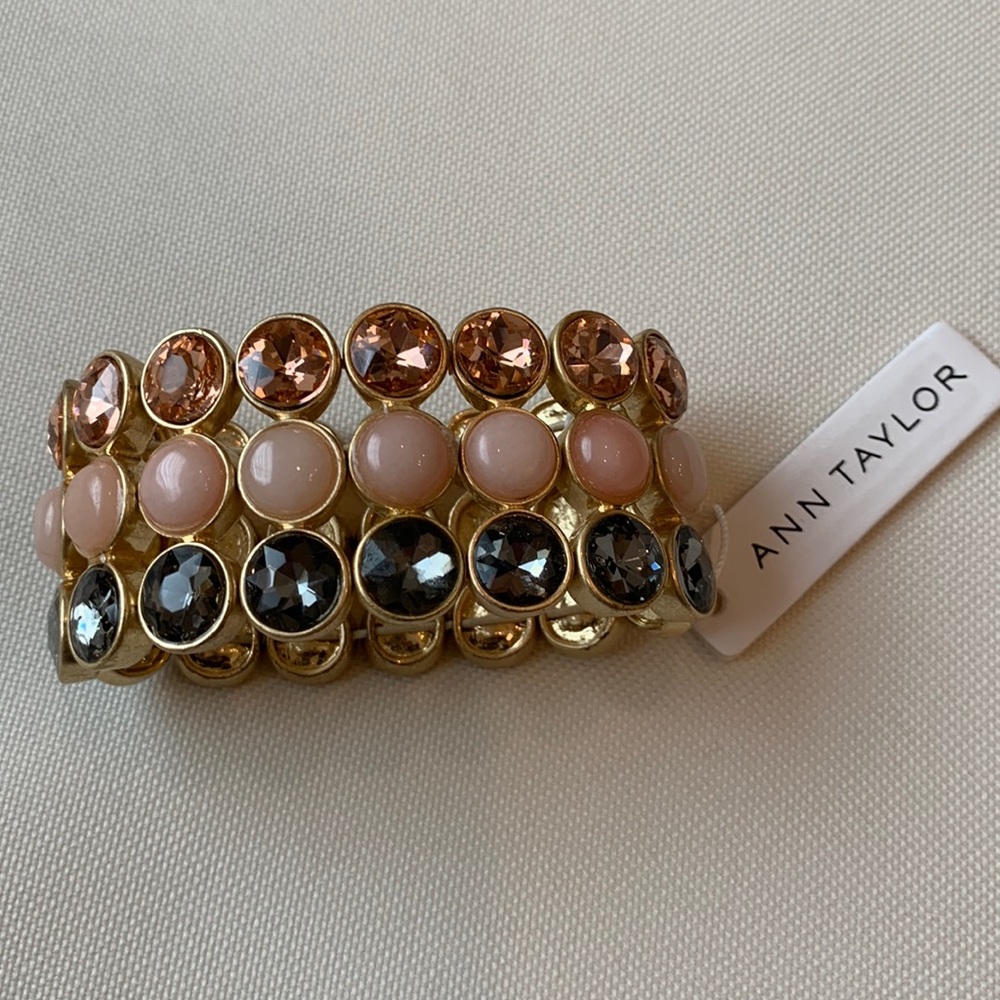 Ann Taylor Gold and Pink Bracelet